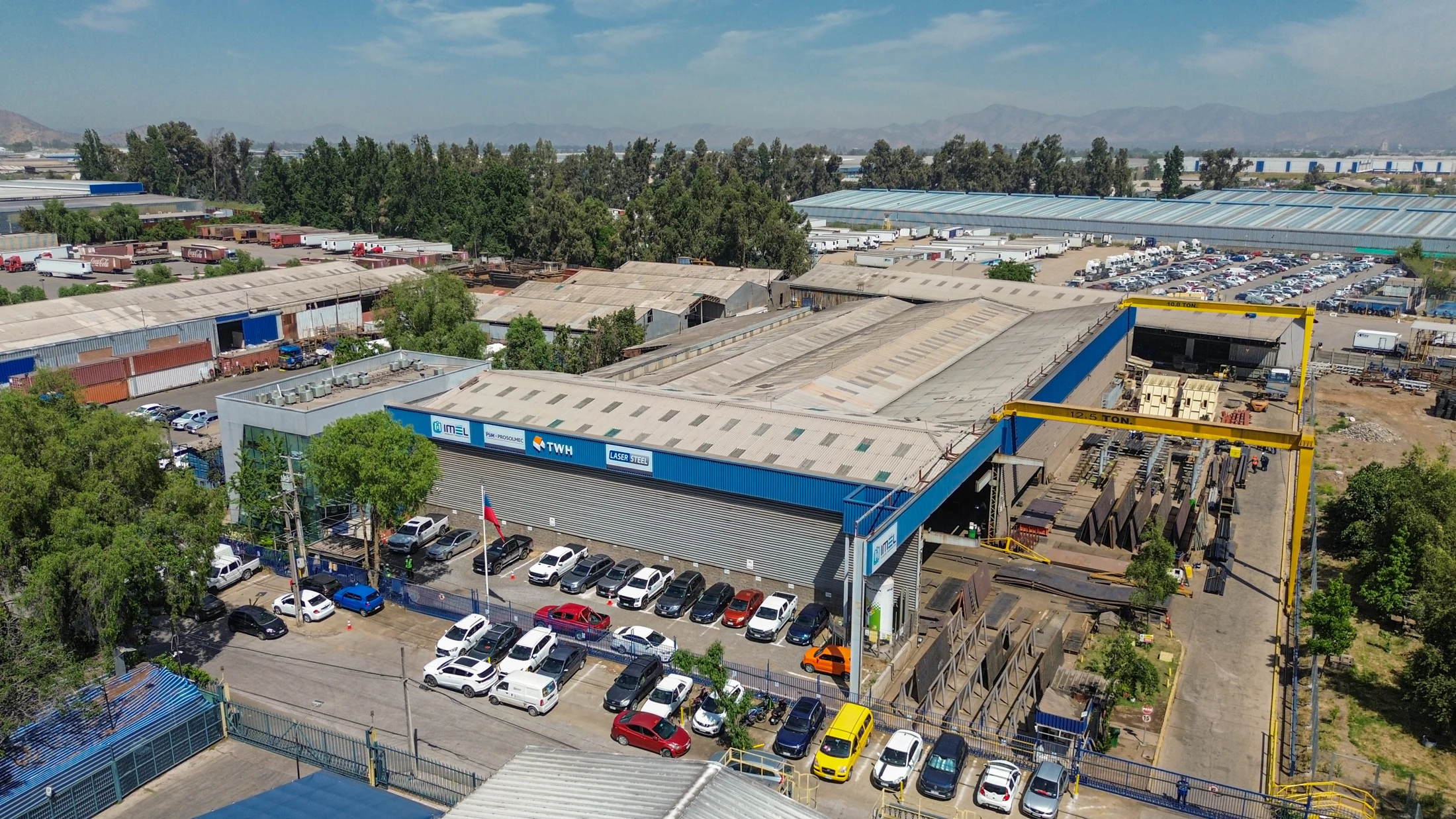 Vista aérea de las instalaciones Prosolmec en San Bernardo